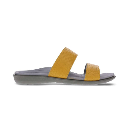Penang Weave Slide Sandal - Yellow