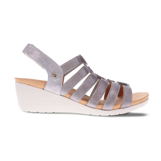 Bari Floral Wedge Sandal - Gold Wash