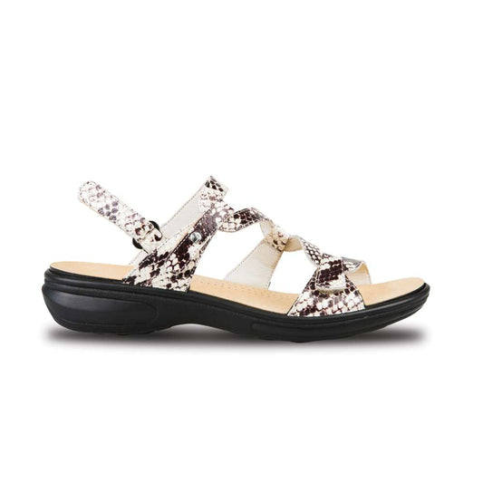 Miami Adjustable Sandal - White Snake