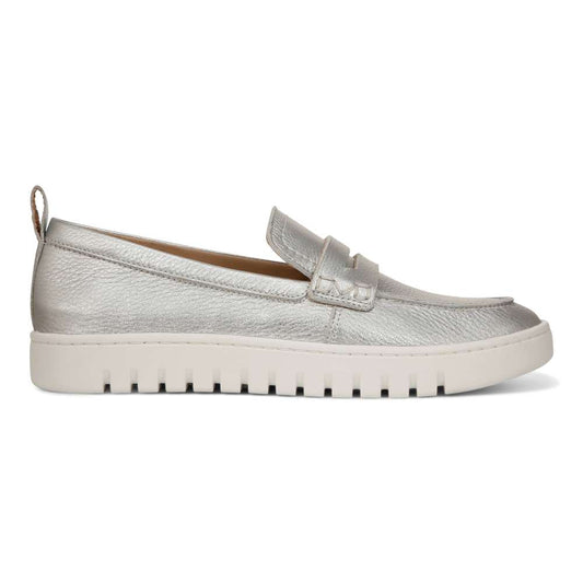 Uptown Loafer - Silver Leather