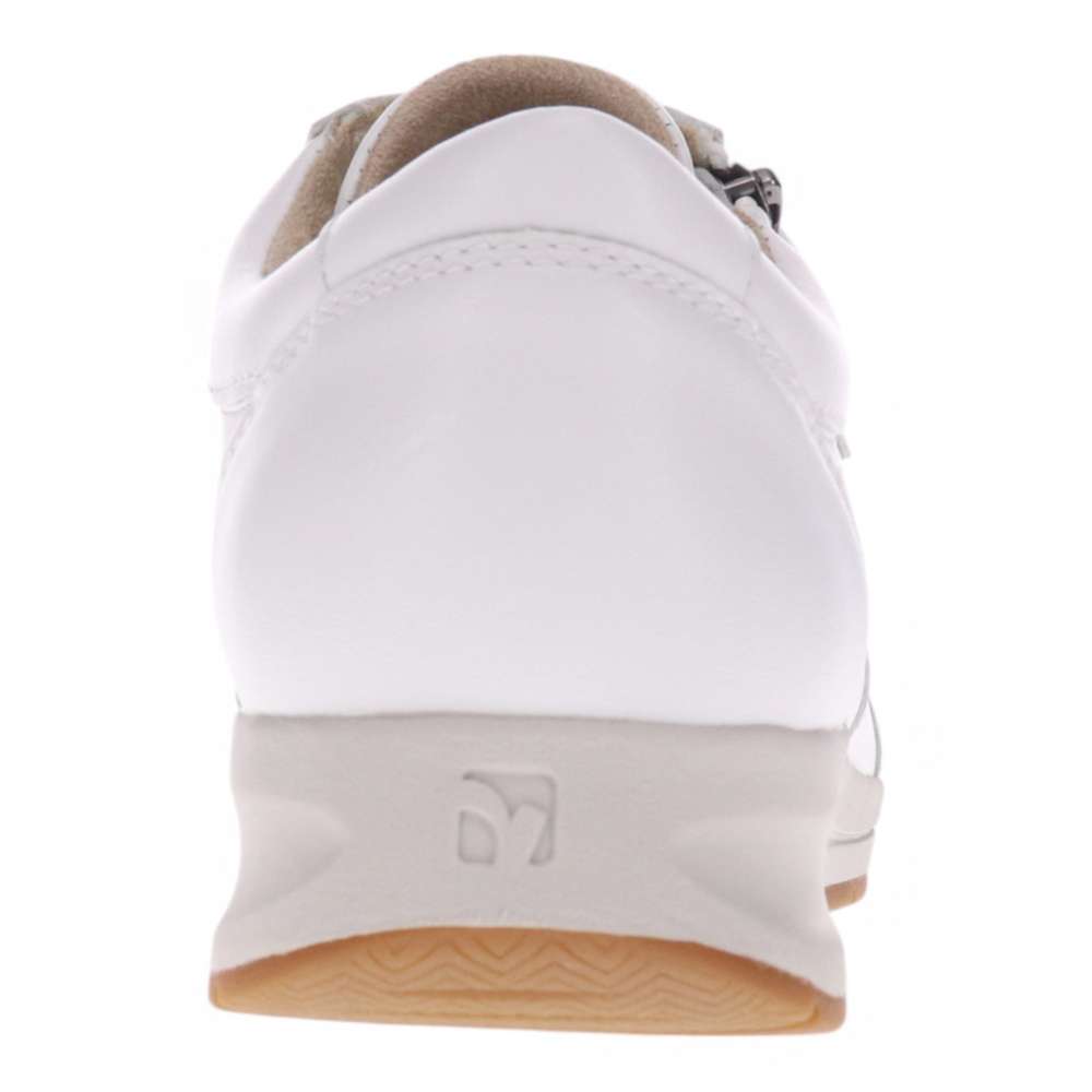 Boston Zip Casual Sneaker - White Punched