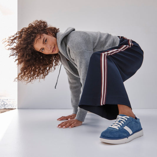 Lifestyle image for City Walk Casual Sneaker - Blue Suede