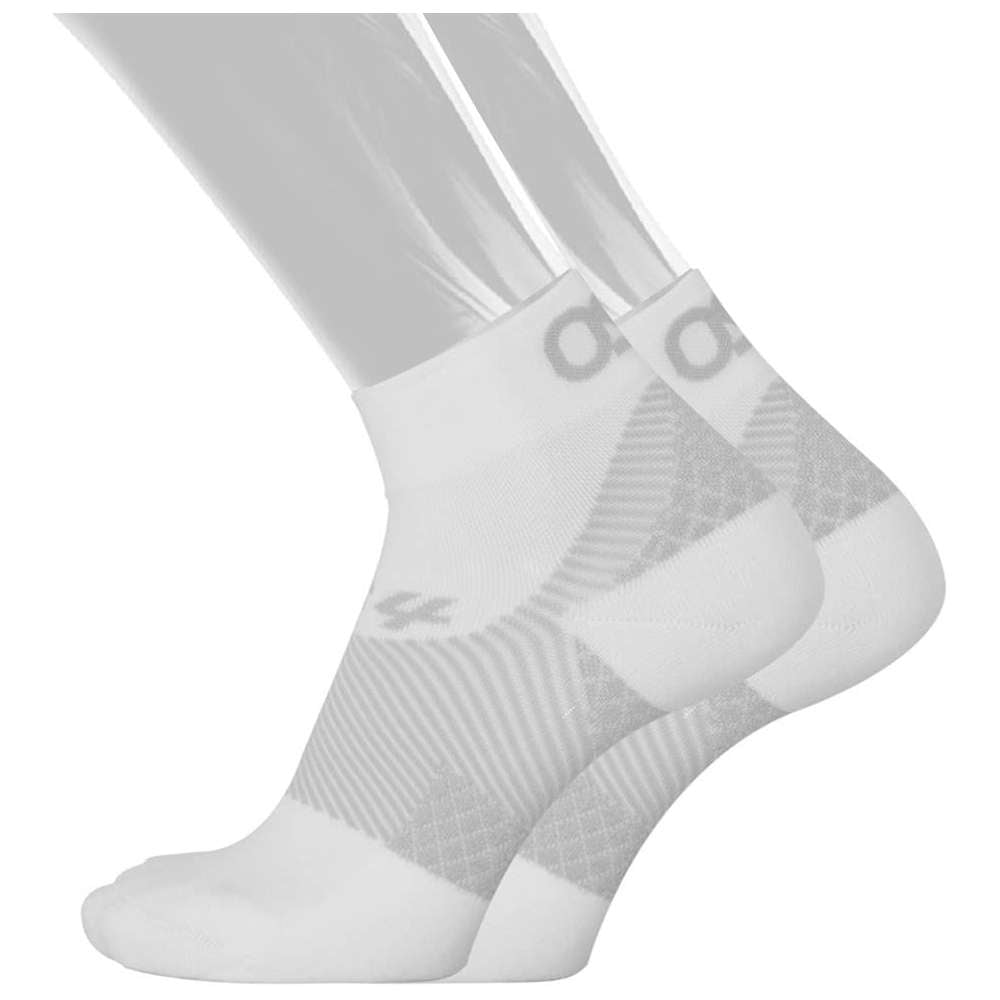 Quarter Crew Plantar Fasciitis Compression Socks (FS4) - White