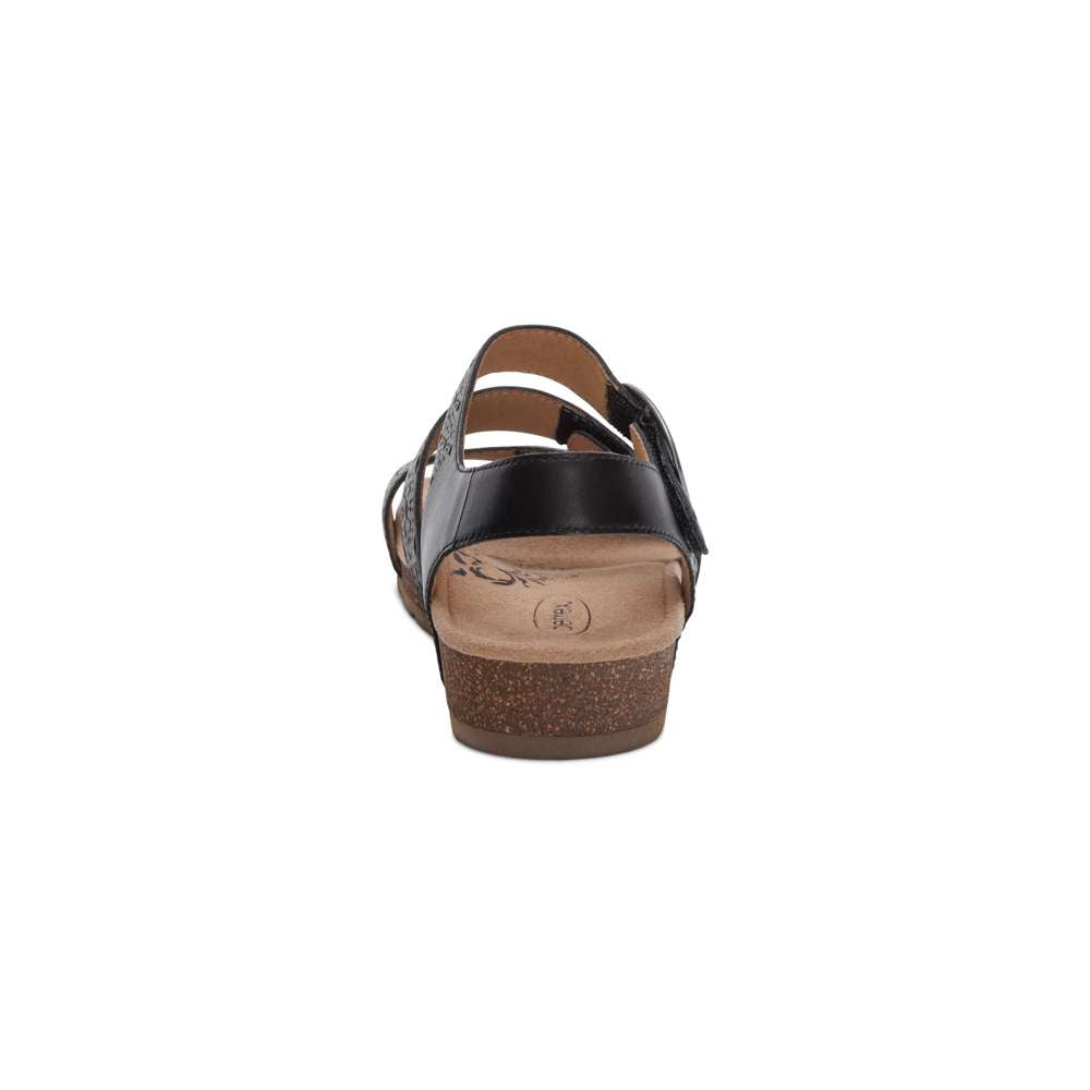 Lilly Strapped Sandal - Black Cutout