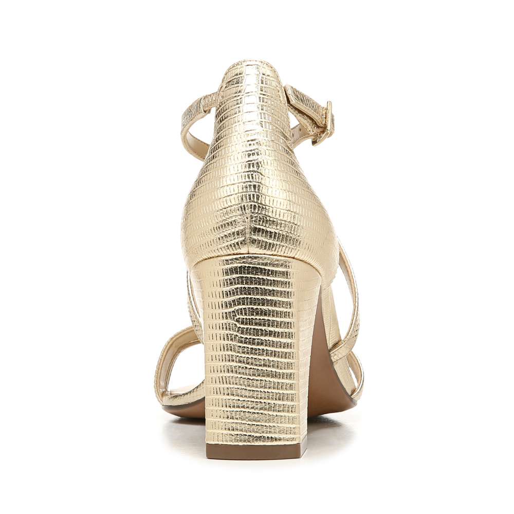 Tiff Heeled Sandal - Dark Gold