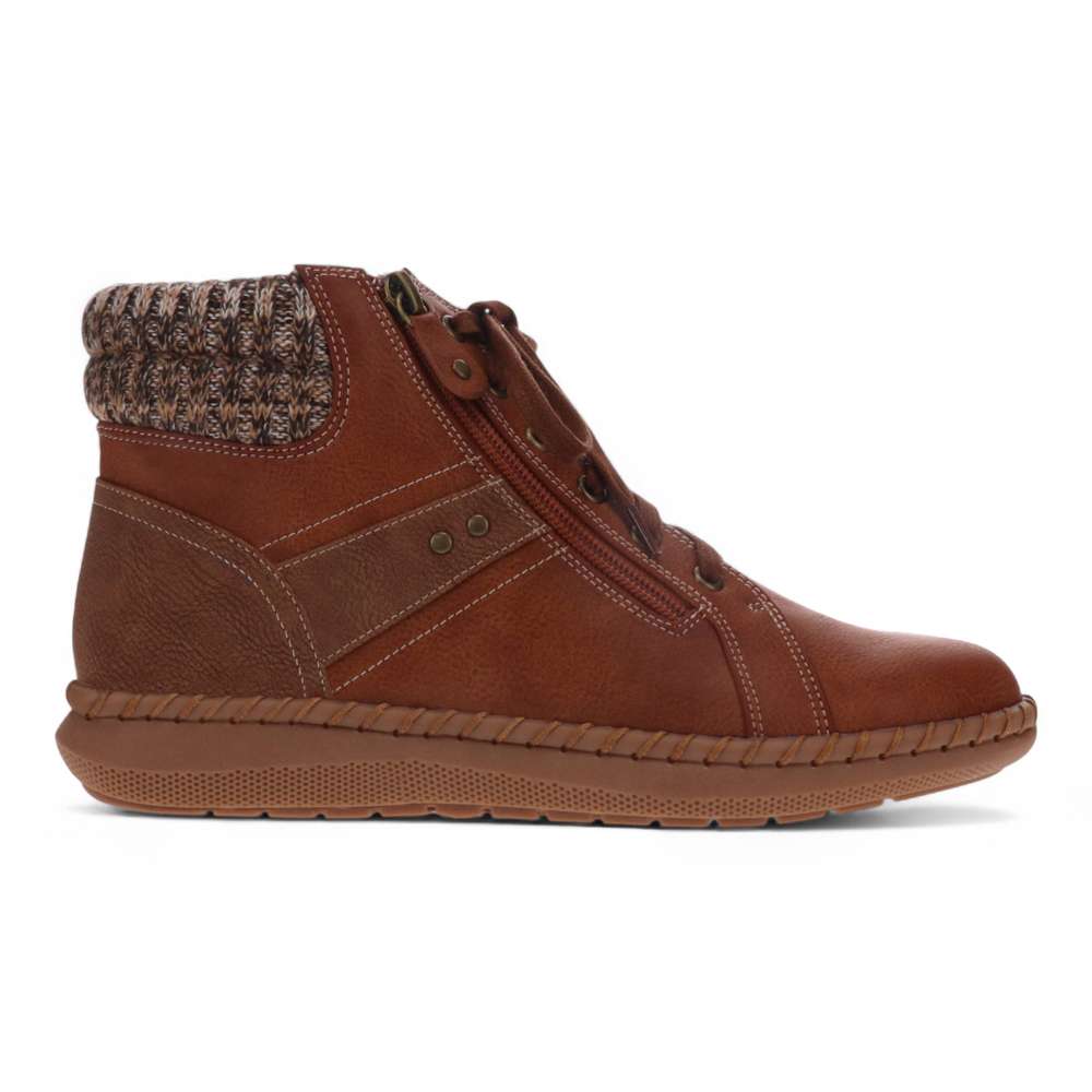 Wanda Zip Boot - Tan