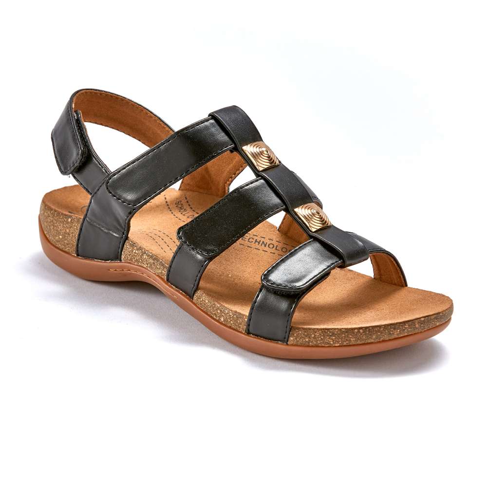 Aztec Backstrap Sandal - Black