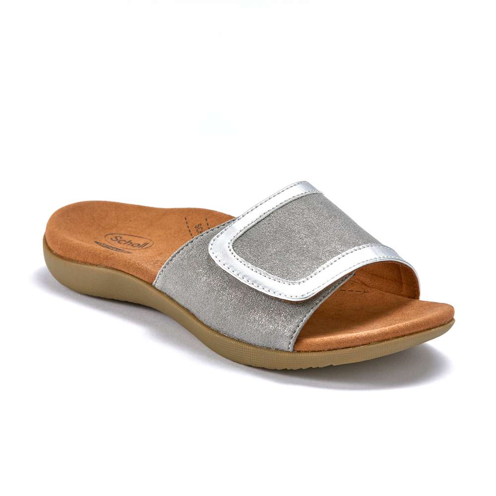 Samos Slide Sandal - Pewter