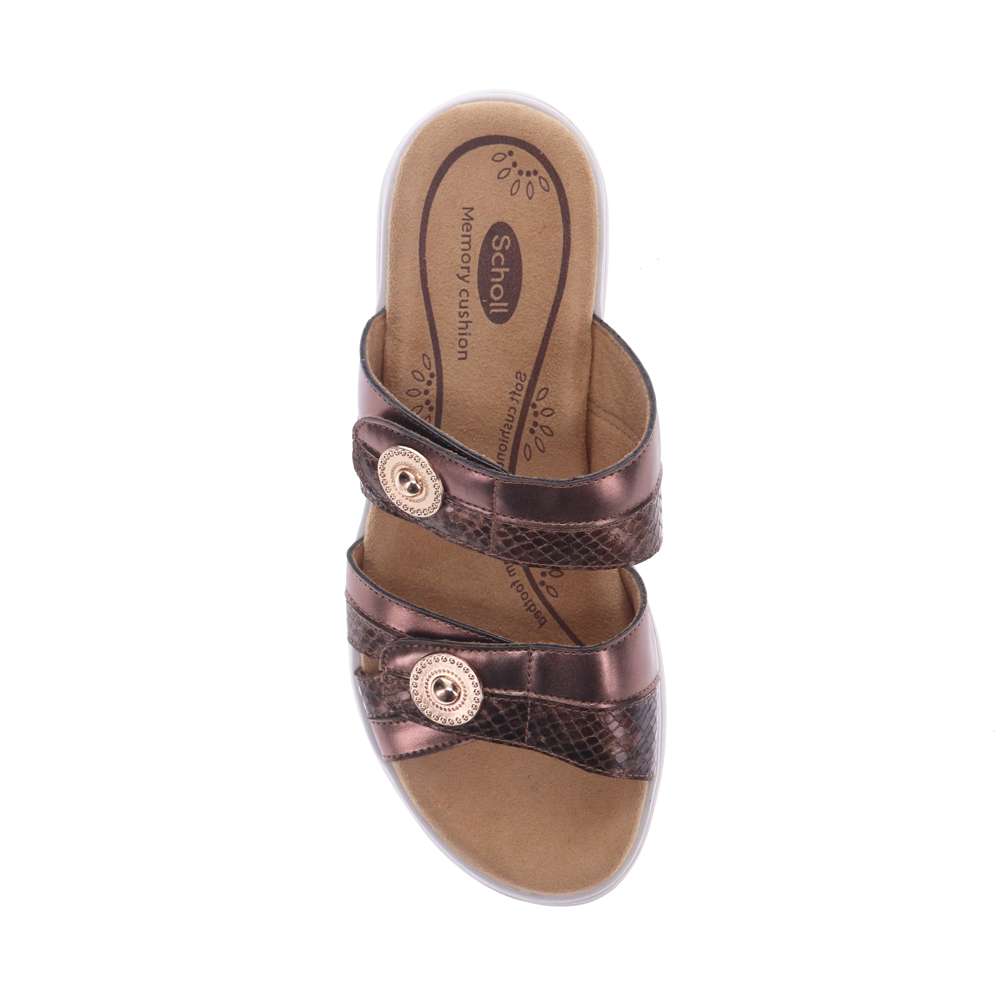 Sarah Slide Sandal - Bronze