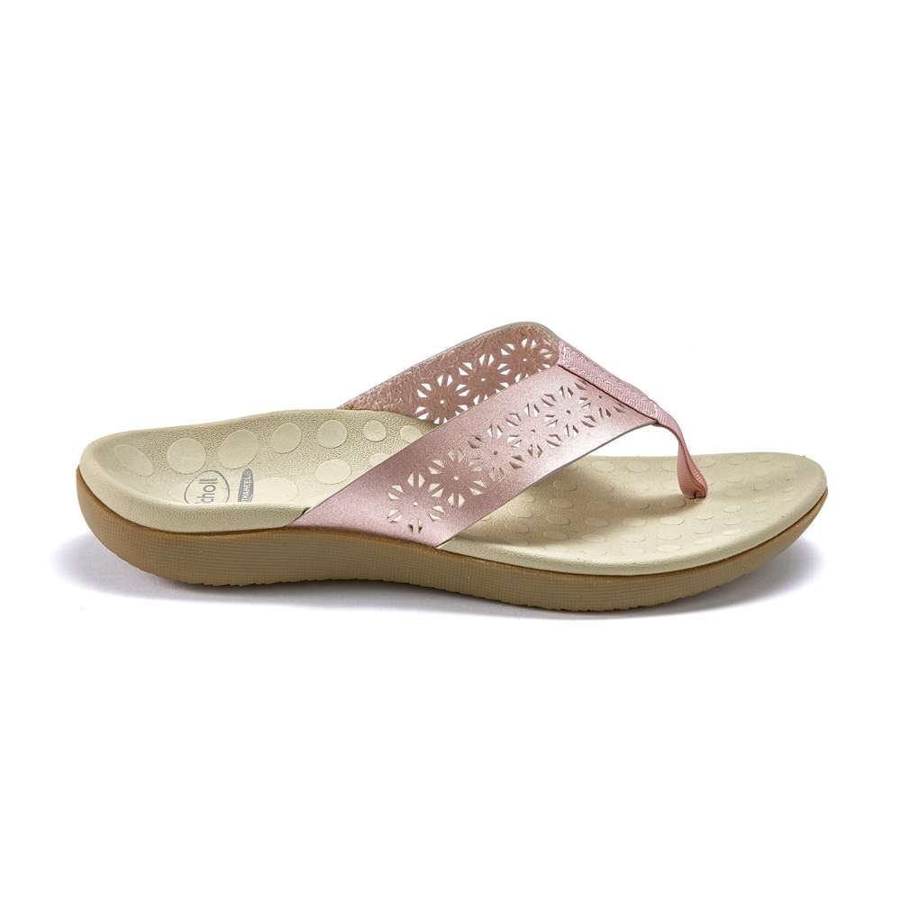 Spangle Toe Post Sandal - Rose Gold