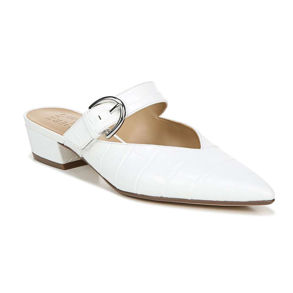 Bess Mule - White Croc