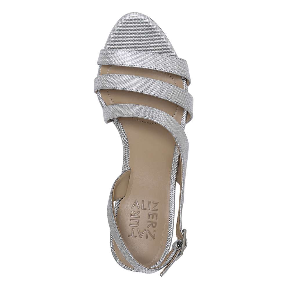 Taimi Heeled Sandal - Silver Pearl
