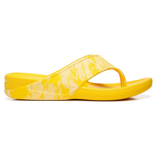 Villa Print Flip Flop Sandal - Yellow
