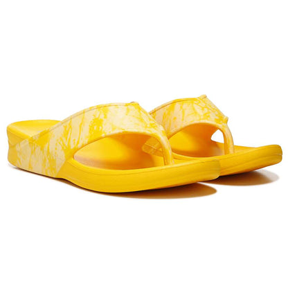Villa Print Flip Flop Sandal - Yellow