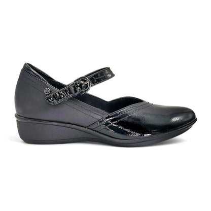Narita Mary Jane Flats - Black Patent