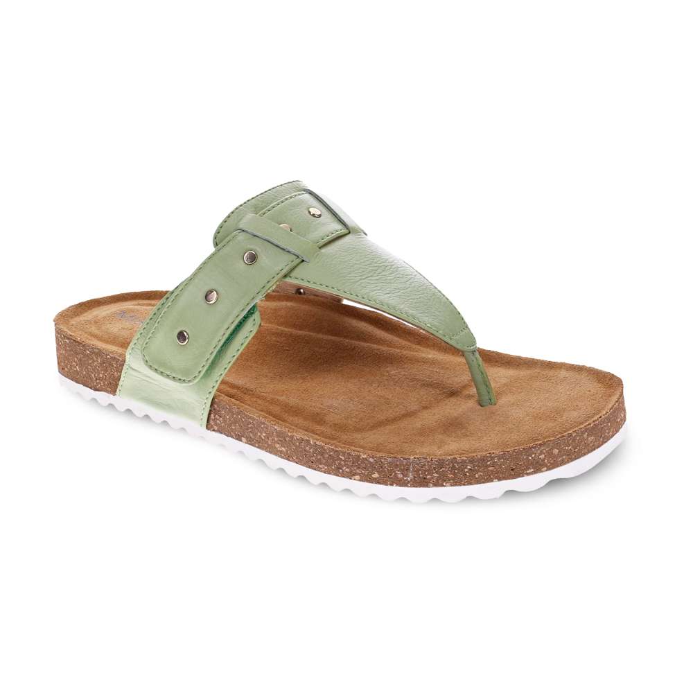 Brenda Toe Post Sandal - Light Green