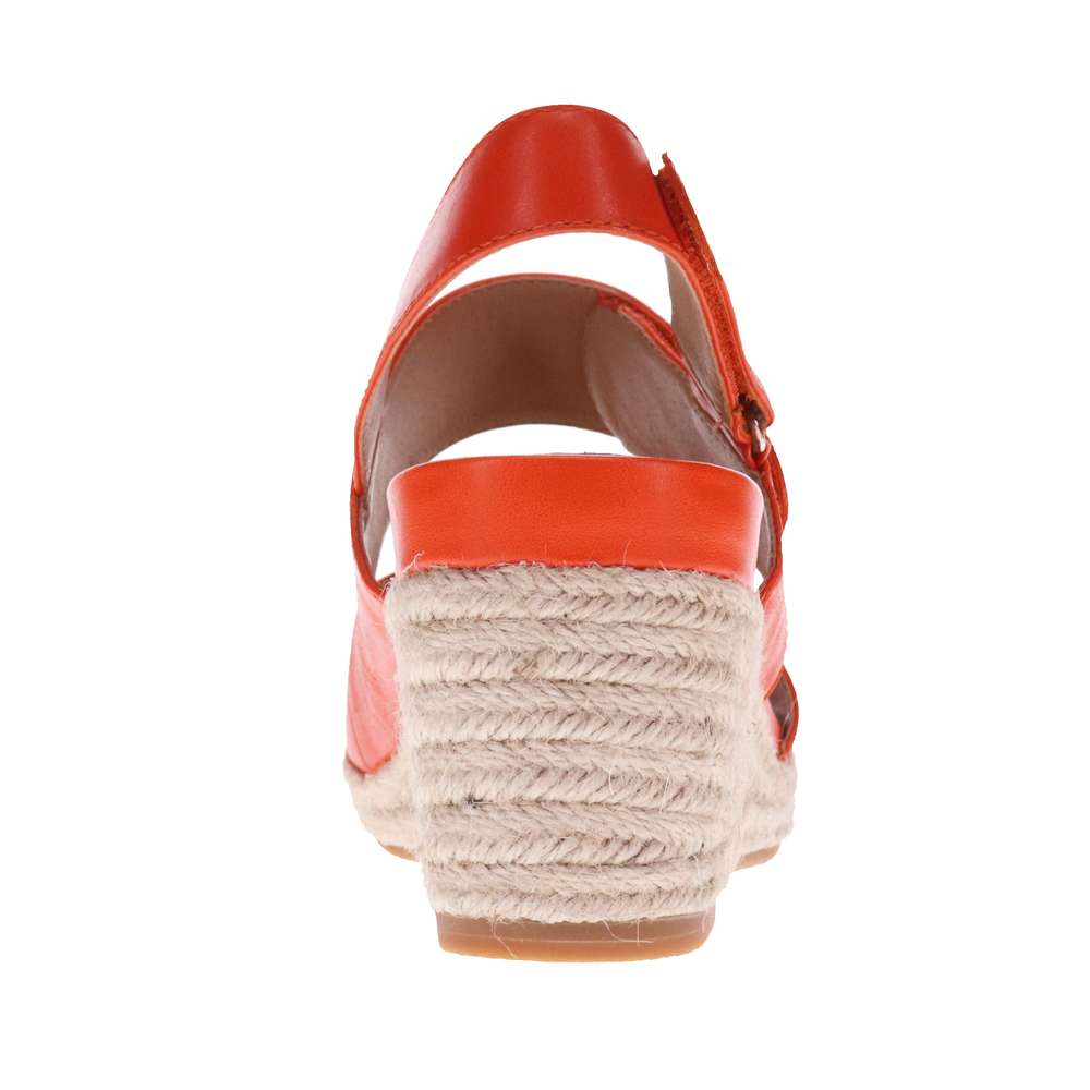 Deanne Wedge Sandal - Tangerine