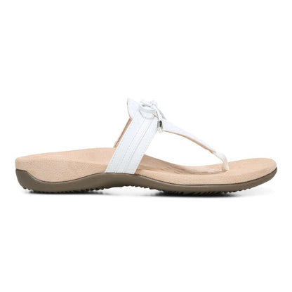 Amaya Toe Post Sandal - White