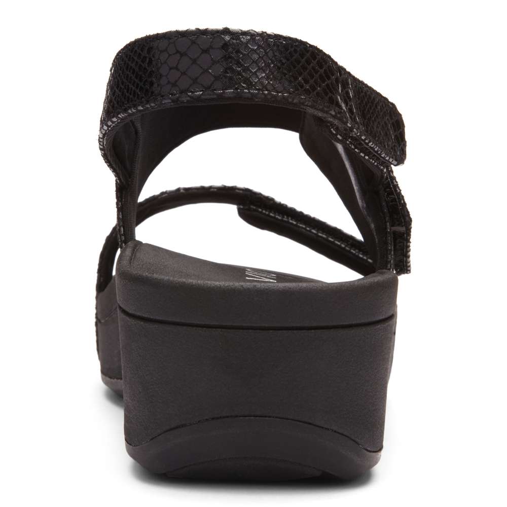 Bolinas Platform Sandal - Black Snake