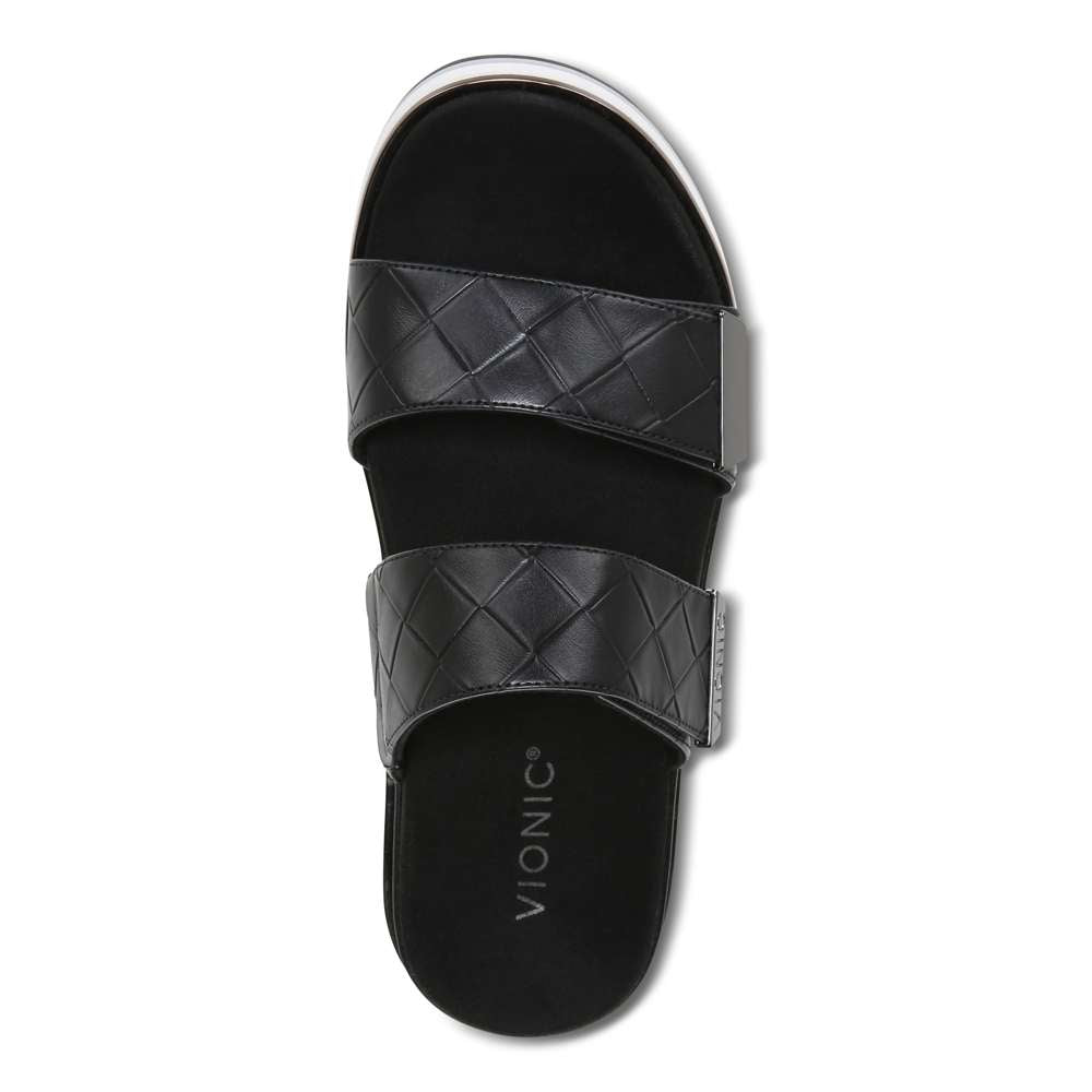 Brandie Flatform Slide Sandal - Black