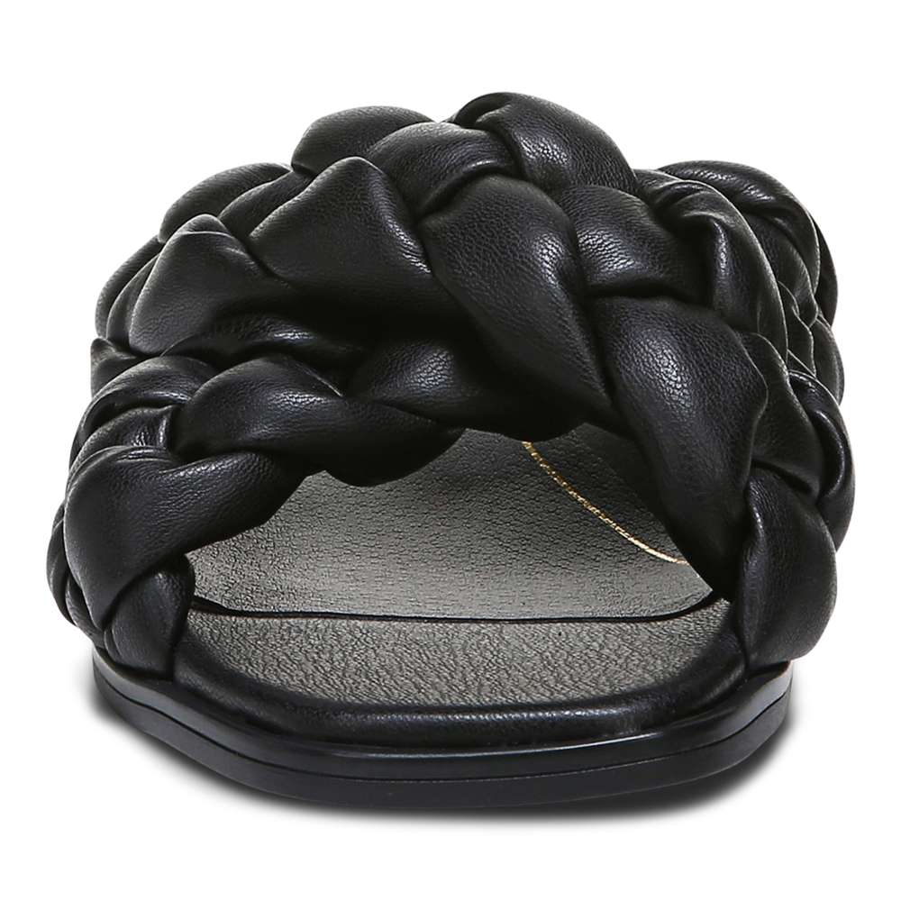 Kalina Slide Sandal - Black Nappa