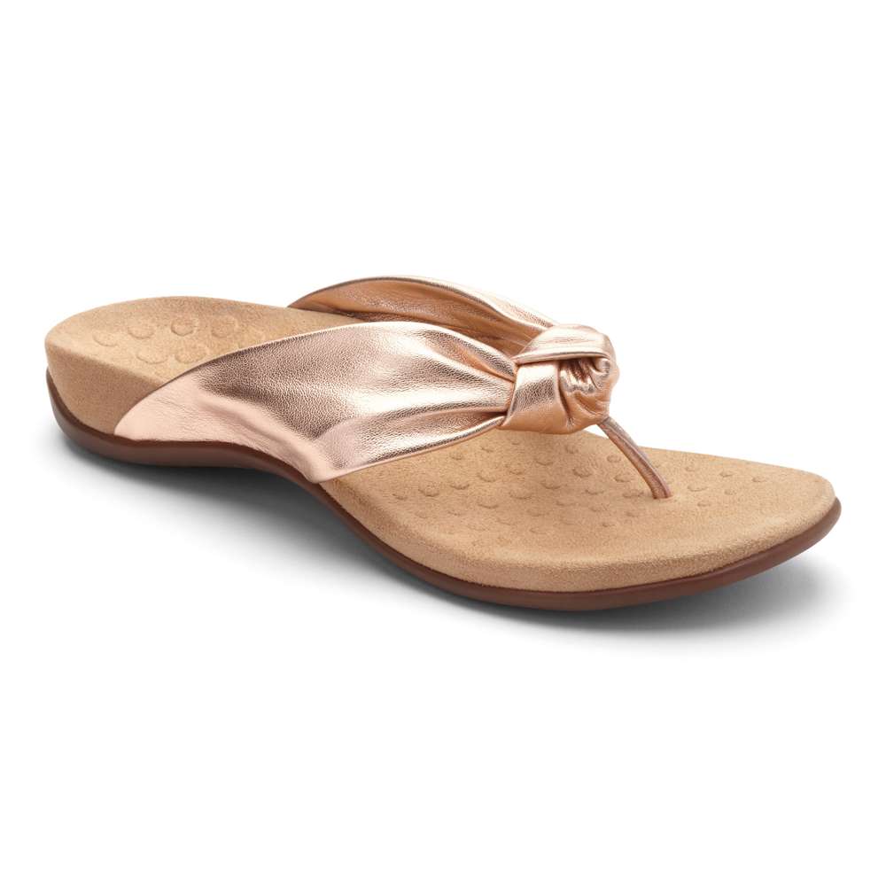 Pippa Toe Post Sandal - Rose Gold