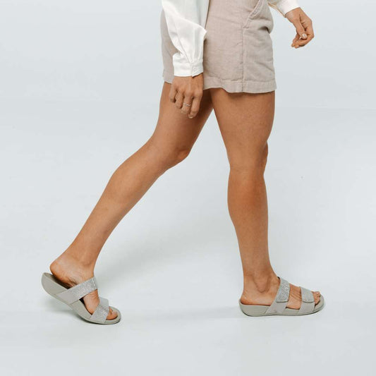 Lifestyle image for Avoca Slide Sandal - Silver Rhinestone