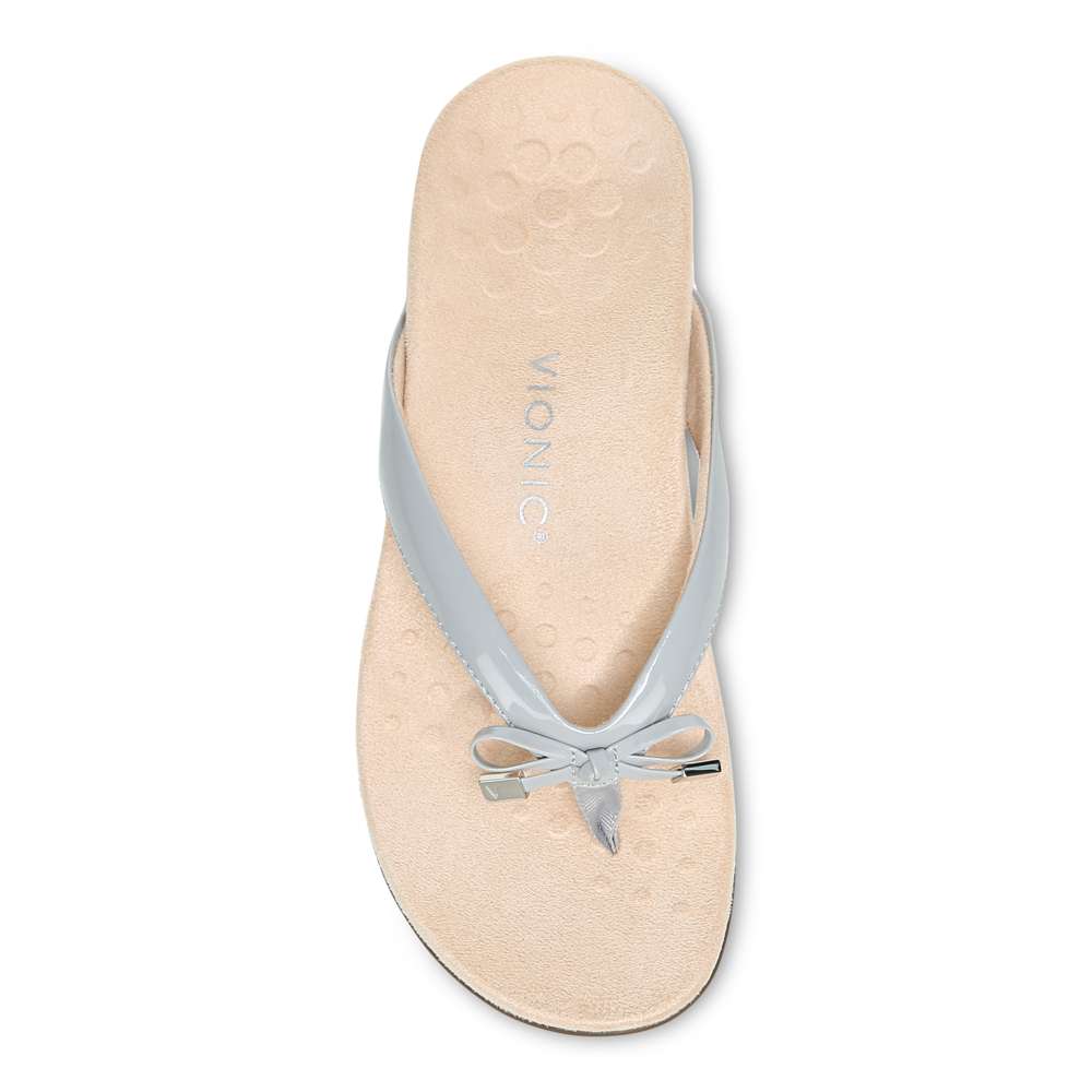 Bella Toe Post Sandal - Light Grey