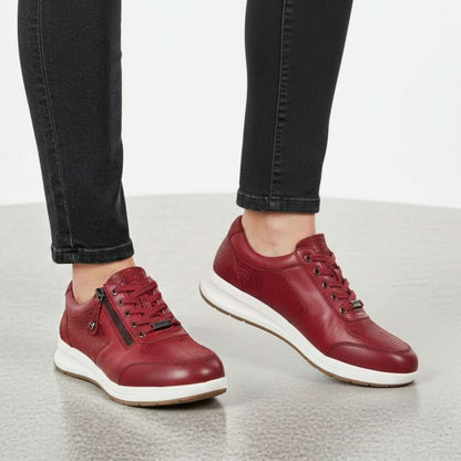 Boston Zip Casual Sneaker - Cherry Lizard