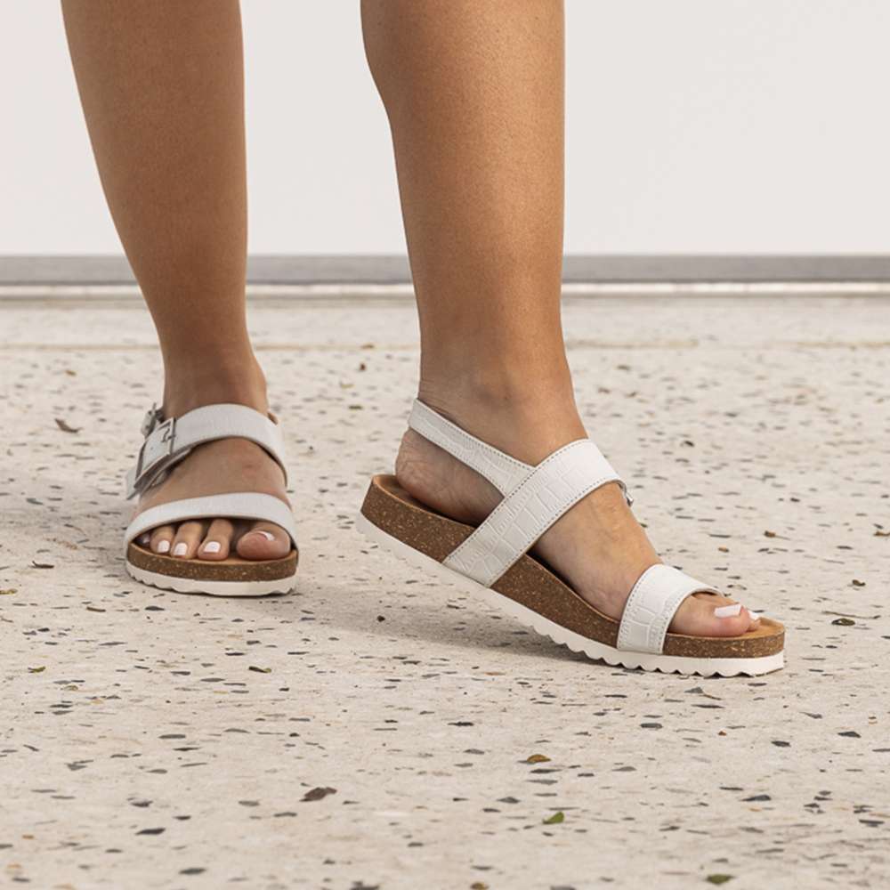Brag Sandal - White Croc