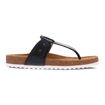 Brenda Toe Post Sandal - Black
