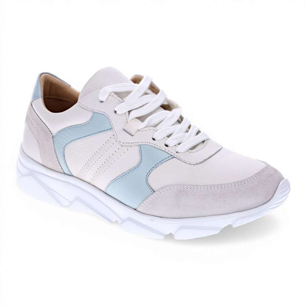 Chloe Lace-Up Casual Sneaker - White/Blue