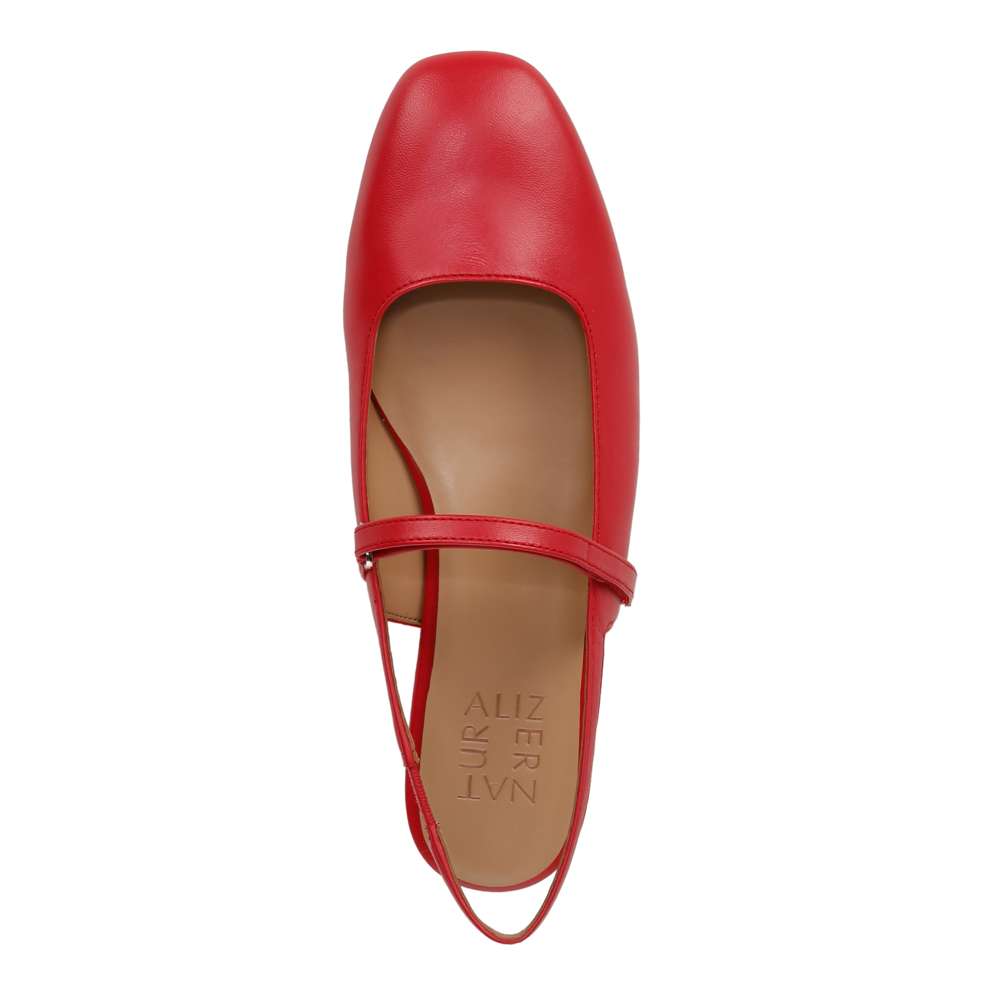 Connie Mary-Jane Slingback Flat - Crantini Red