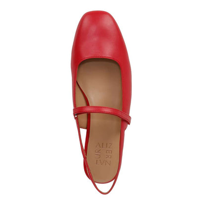 Connie Mary-Jane Slingback Flat - Crantini Red