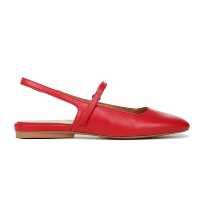 Connie Mary-Jane Slingback Flat - Crantini Red