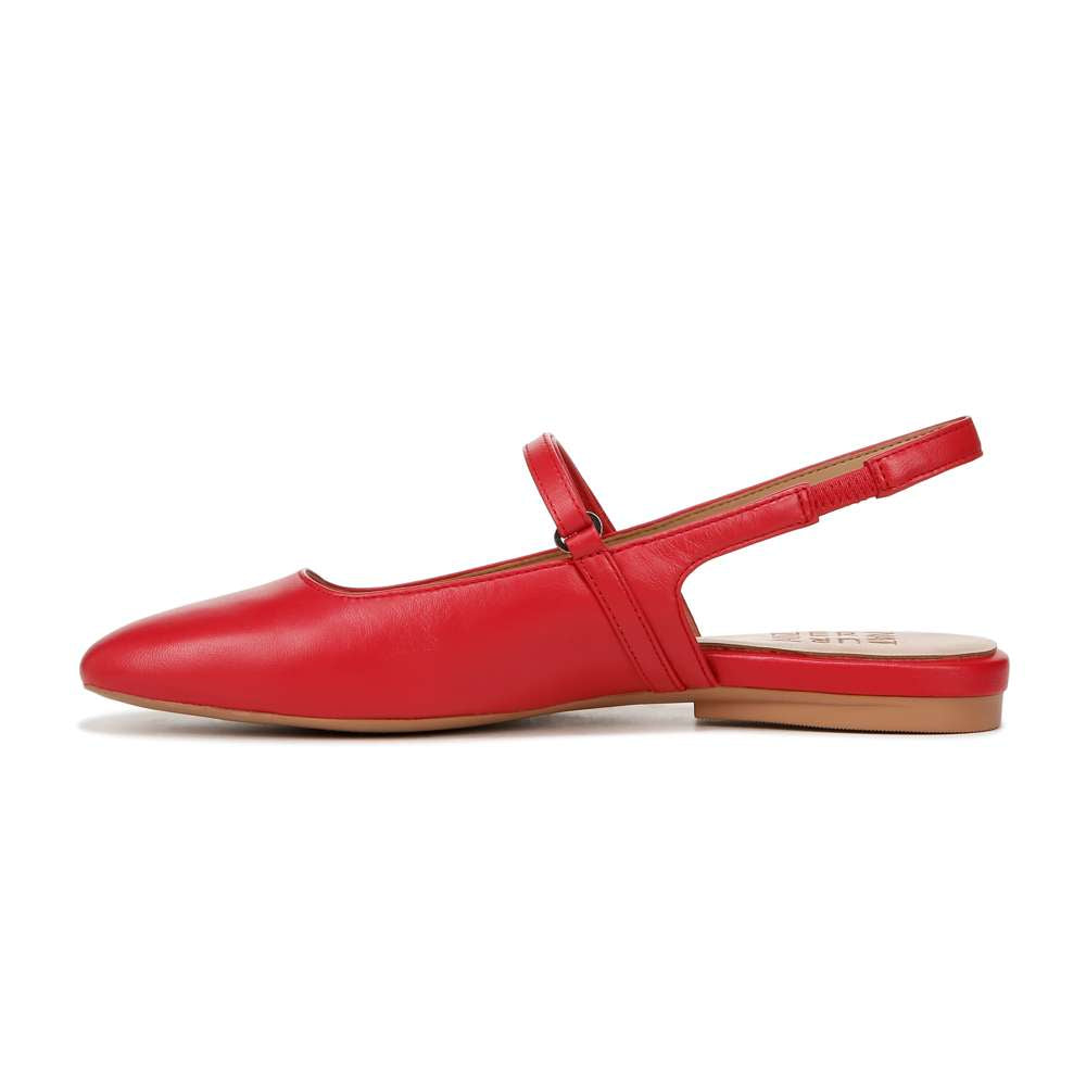 Connie Mary-Jane Slingback Flat - Crantini Red