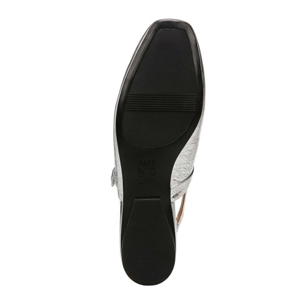 Connie Mary-Jane Slingback Flat - Silver
