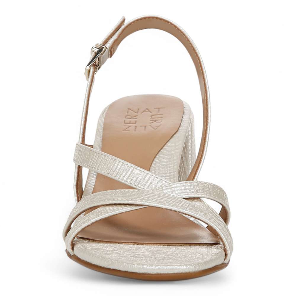 Demi Block Heel Dress Sandal - Pearl White
