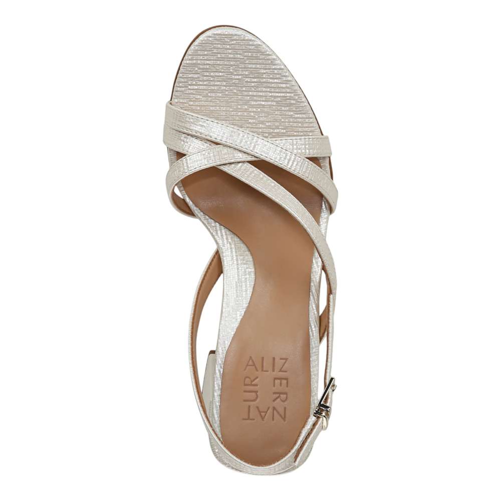 Demi Block Heel Dress Sandal - Pearl White