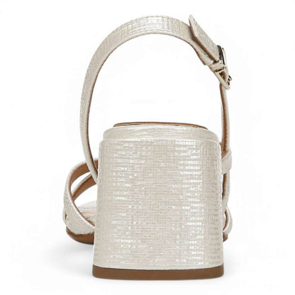 Demi Block Heel Dress Sandal - Pearl White
