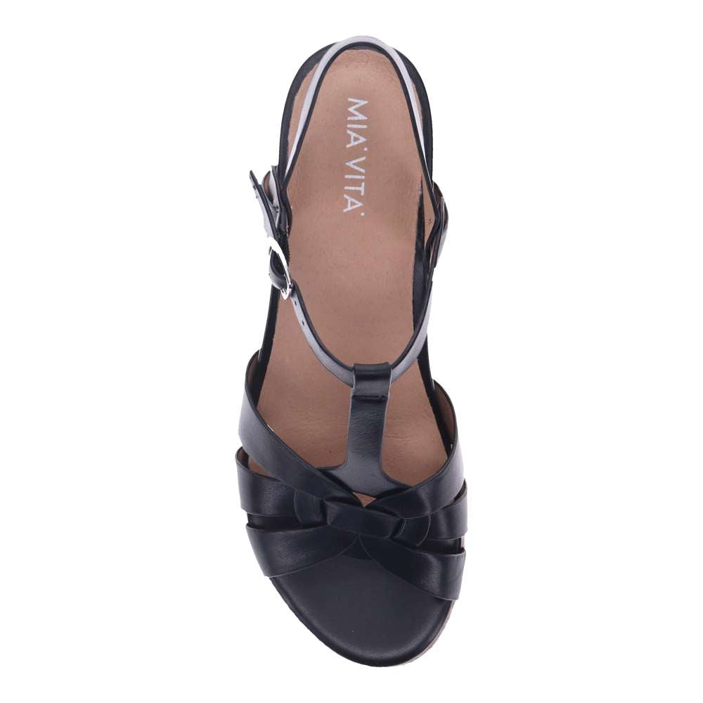 Diva Wedge Sandal - Black