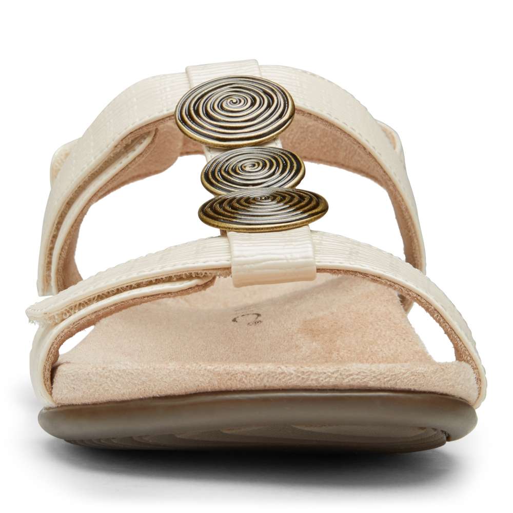 Farra Adjustable Sandal - Cream Woven