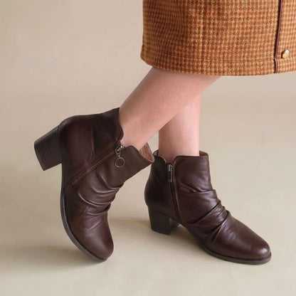 Haley Heeled Boot - Chocolate