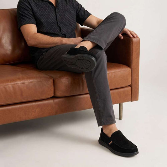 Lifestyle image for Harbour Suede Slip On - Black
