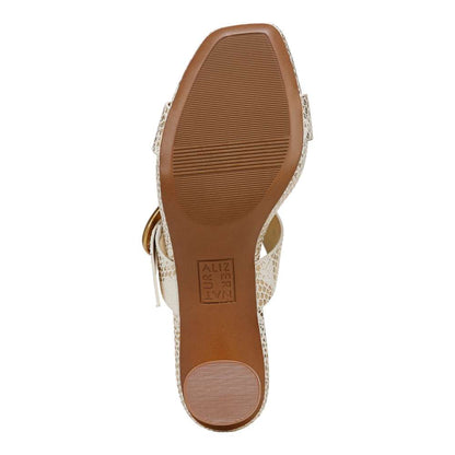 Ida Dress Sandal - White/Gold Snake
