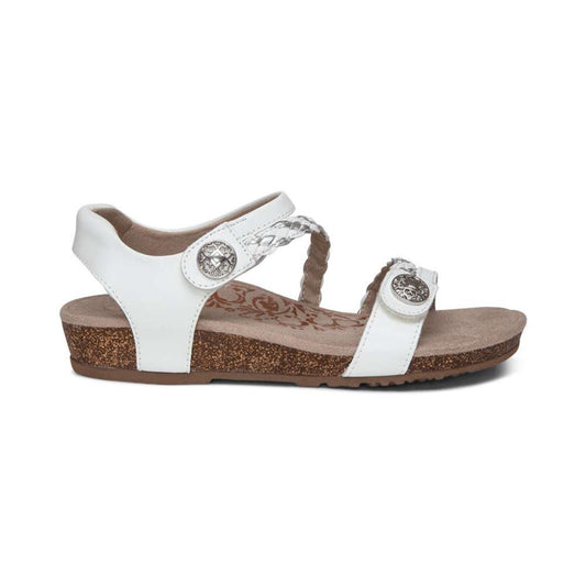 Jillian Braided Strap Sandal - White