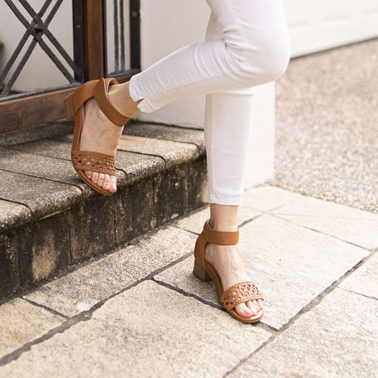 Lifestyle image for Kath Heeled Sandal - Tan