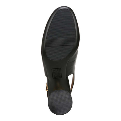 Lane Slingback Pump - Black Leather
