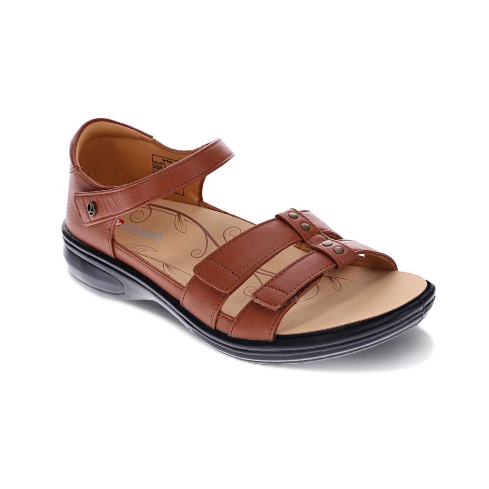 Negara Sandal - Cognac/Black