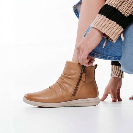 Lifestyle image for Nina II Zip Boot - Fawn
